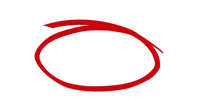 minimalist red marker circle highlight animation.