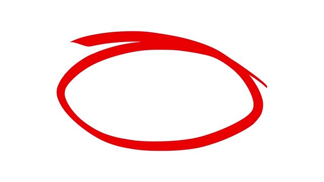 minimalist red marker circle highlight animation.