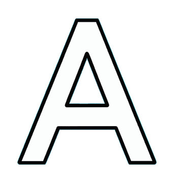 Minimalist Letter A Glyph Icon Outline Design