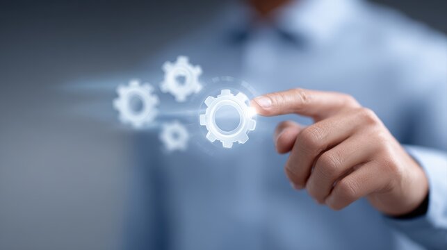 DevOps engineer managing cloud deployment pipeline, automation workflow interface, continuous integration concept
