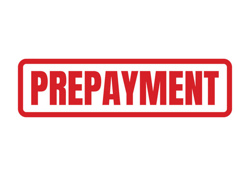 Prepayment confirmation graphic icon for financial transactions and advance payments
