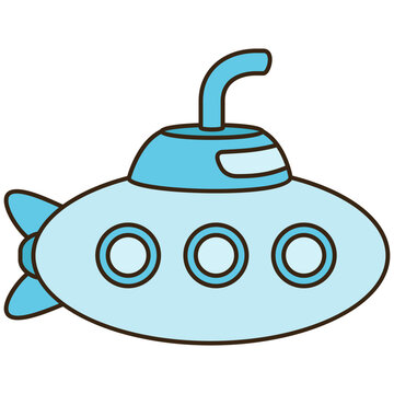 Cartoon Submarine Illustration