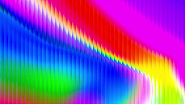 Abstract Dynamic Rainbow Gradient Background with Vertical Strips and Fluid Wave Distortion