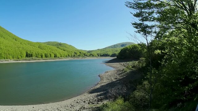 Paduli Lake, artificial lake in the Tuscan-Emilian Apennines near the Lagastrello pass, in the province of Massa-Carrara