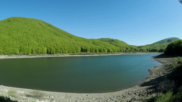 Paduli Lake, artificial lake in the Tuscan-Emilian Apennines near the Lagastrello pass, in the province of Massa-Carrara
