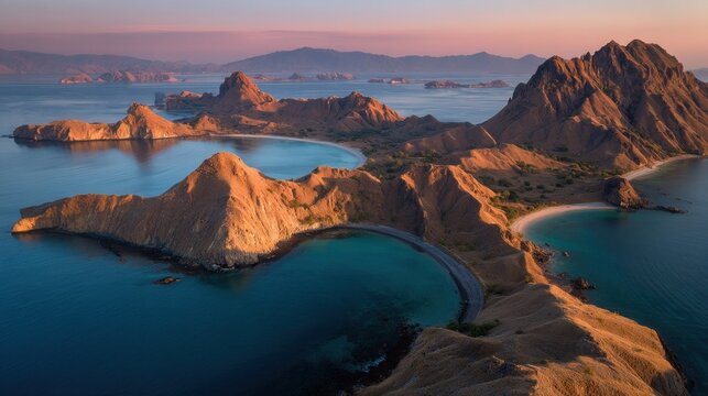Komodo National Park: Aerial View of Padar Island at Sunrise