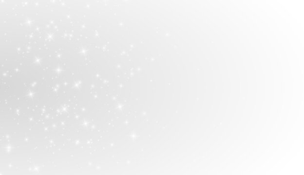 White dust sparkling glowing magical particle shine abstract festive background light effect.