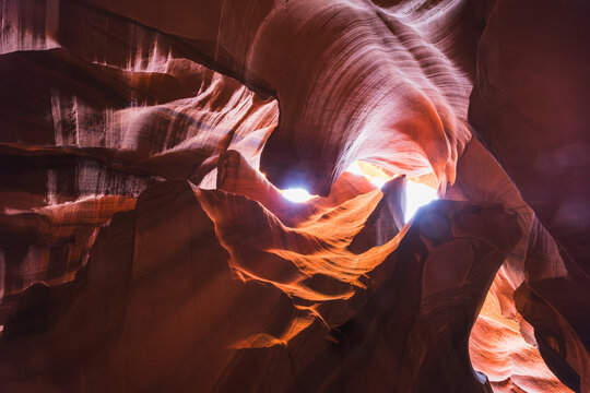 Sunlight Beam in Upper Antelope Canyon, Utah, USA