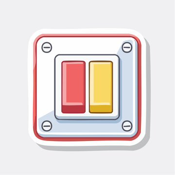 Duo-color light switch illustration
