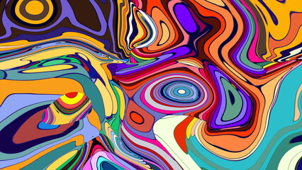 Fototapeta premium Colorful abstract swirl pattern with vibrant geometric shapes