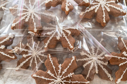 Assorted Decorated Christmas Cookies in Festive Packaging