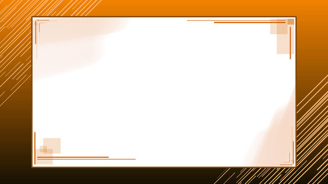 Amber Minimalist Frame Geometric Orange and White Presentation Template