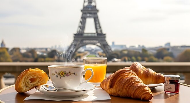Parisian Breakfast View.