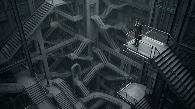 Industrial Maze of Steel Pipes and Catwalks.