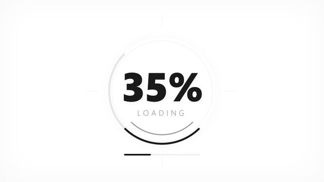 Video showing multiple loading progress indicators in circles.