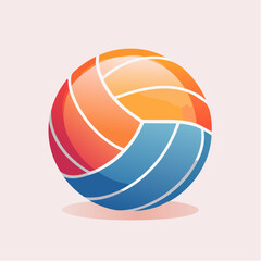 Obraz premium Volleyball with Gradient Colors