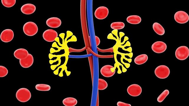 3D Kidney with Biology and Health Care | Alpha Channel
