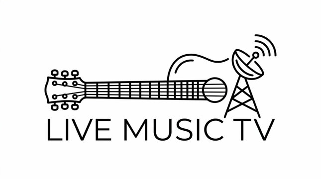 Live music streaming broadcast icon