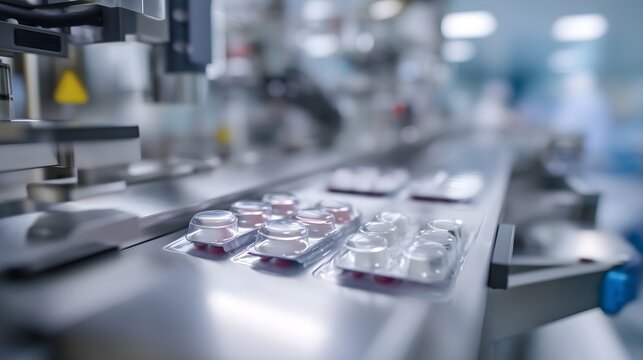 Blister packaging line thermoforming plastic cavities