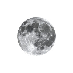 Fototapeta premium A large, full moon shines brightly in the night sky, revealing its cratered surface.
