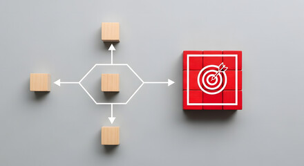 Fototapeta premium 3D creative idea symbol on blackboard and red background business technology concept illustration