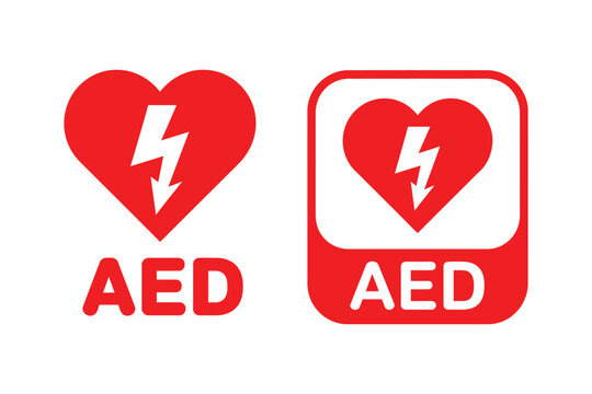Automated External Defibrillator AED Icon Banner Vector