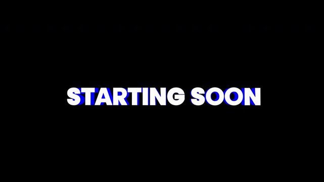 Starting Soon Immersive 3D Depth Scene Text Alpha Channel 4K Video
