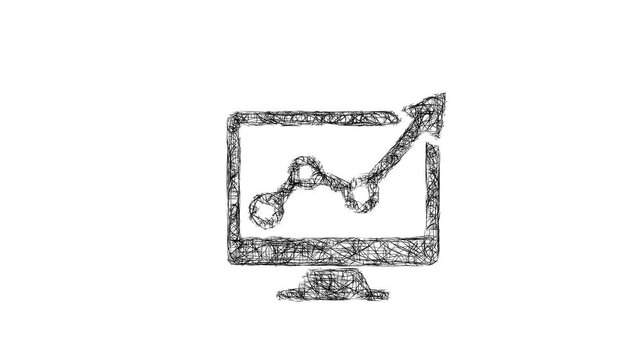 Sketch analytics icon animation - smooth progressive reveal