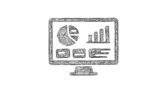 Sketch budget dashboard icon animation - smooth progressive reveal