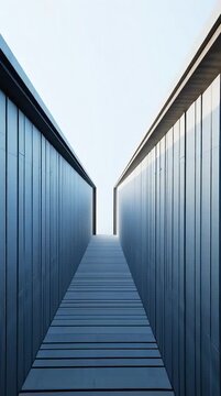 Architectural lines forming a symmetrical composition, highlighting clean structure and precise geometric balance, created with Generative AI.