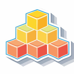 Obraz premium Stack of Colorful Cubes