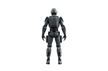 Fototapeta premium Modern humanoid robot standing with artificial intelligence concept