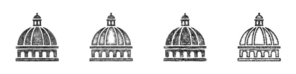 Sketch dome icon design set © David Zydd