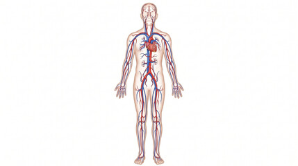 Circulatory System Full Body Illustration © Yuzma