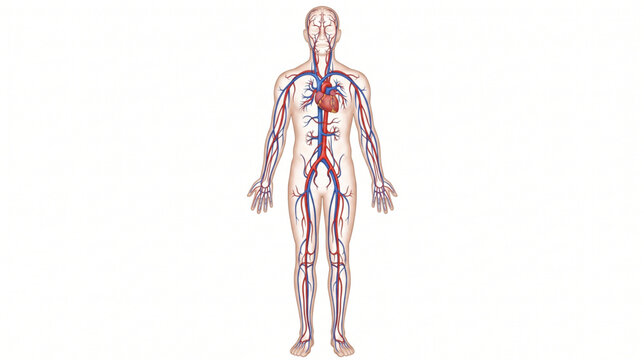Circulatory System Full Body Illustration