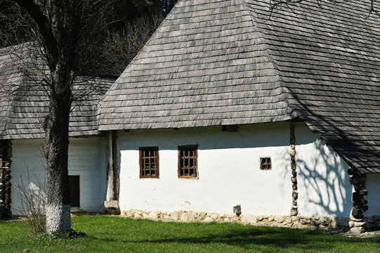 An old traditional Romanian house in the Transylvania region of Romania.