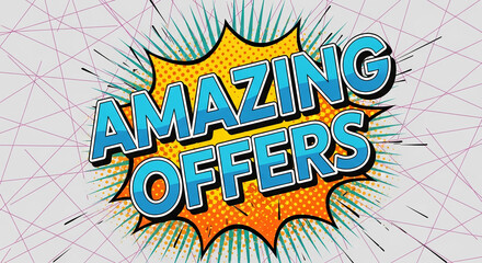 Obraz premium Comic book style explosion with text 