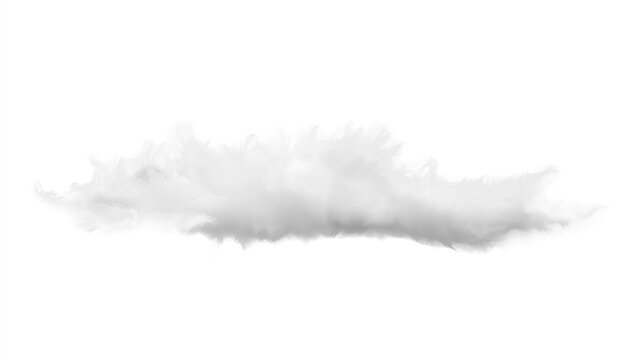 Isolated realistic cirrus cloud element on white background