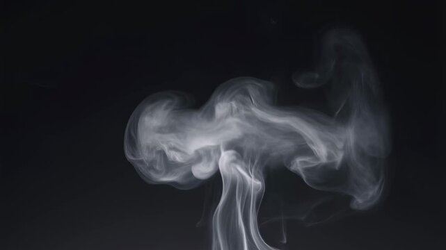 Ethereal smoke swirling gracefully against a dark background. Represents mystery, transformation, and the ephemeral nature of existence