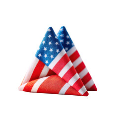 Obraz premium Folded American flag displayed in triangular shape symbolizing memorial day honor and respect for nation and its heroes