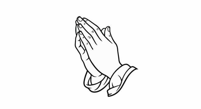 Outline of praying hands
