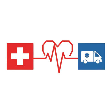 Medical Emergency Care Transport Symbol.