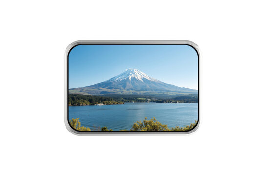 Fuji mountain and ashi lake view from window