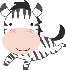 Obraz premium zebra running illustration