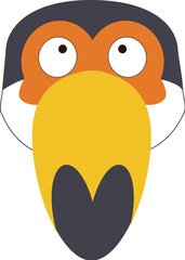 Fototapeta premium toucan head cartoon style