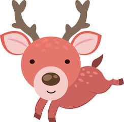 Fototapeta premium deer running illustration