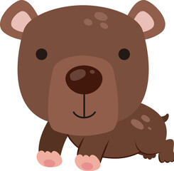 Fototapeta premium bear running illustration