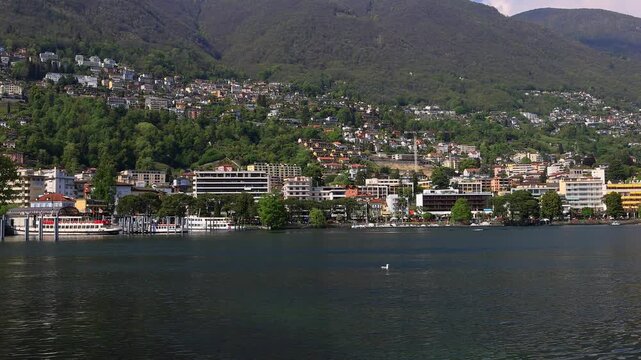 locarno switzerland and the lago maggiore 4k video