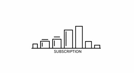 Fototapeta premium Minimalist bar chart with the word 