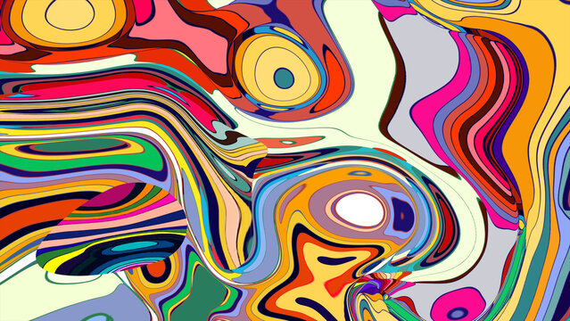 Colorful abstract swirl pattern with vibrant flowing shapes